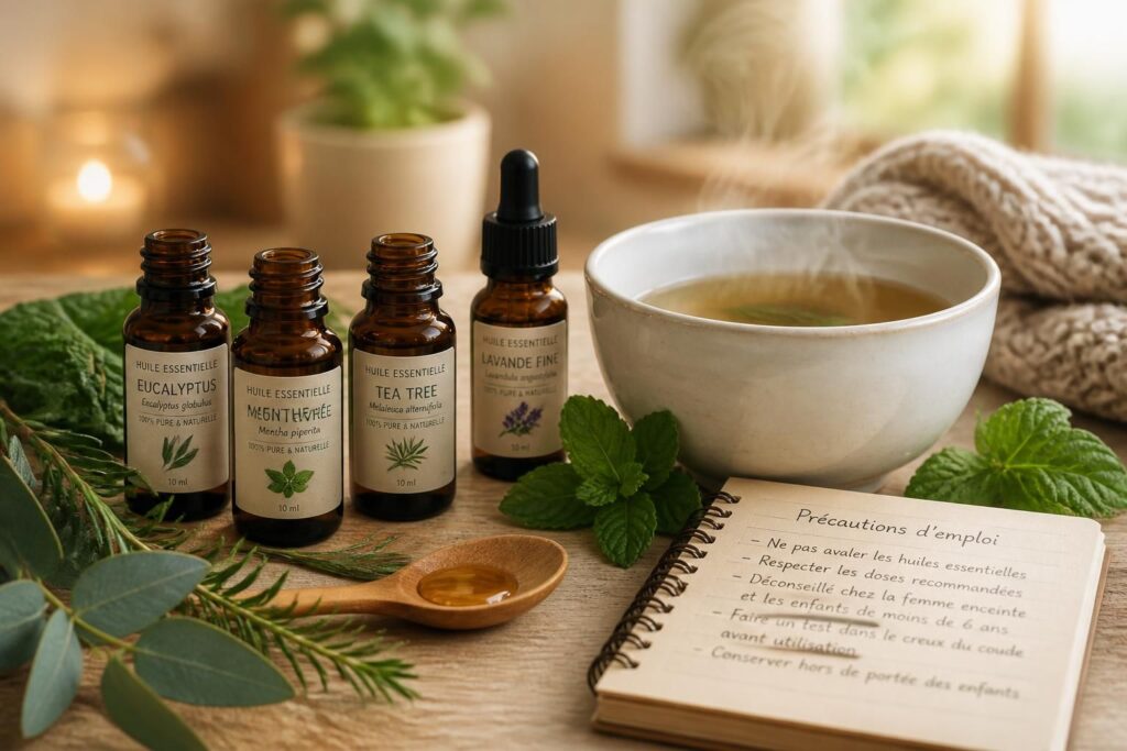 découvrez des solutions naturelles à base d'huiles essentielles pour soulager le mal de gorge, en les utilisant avec précaution pour garantir votre sécurité et votre bien-être.