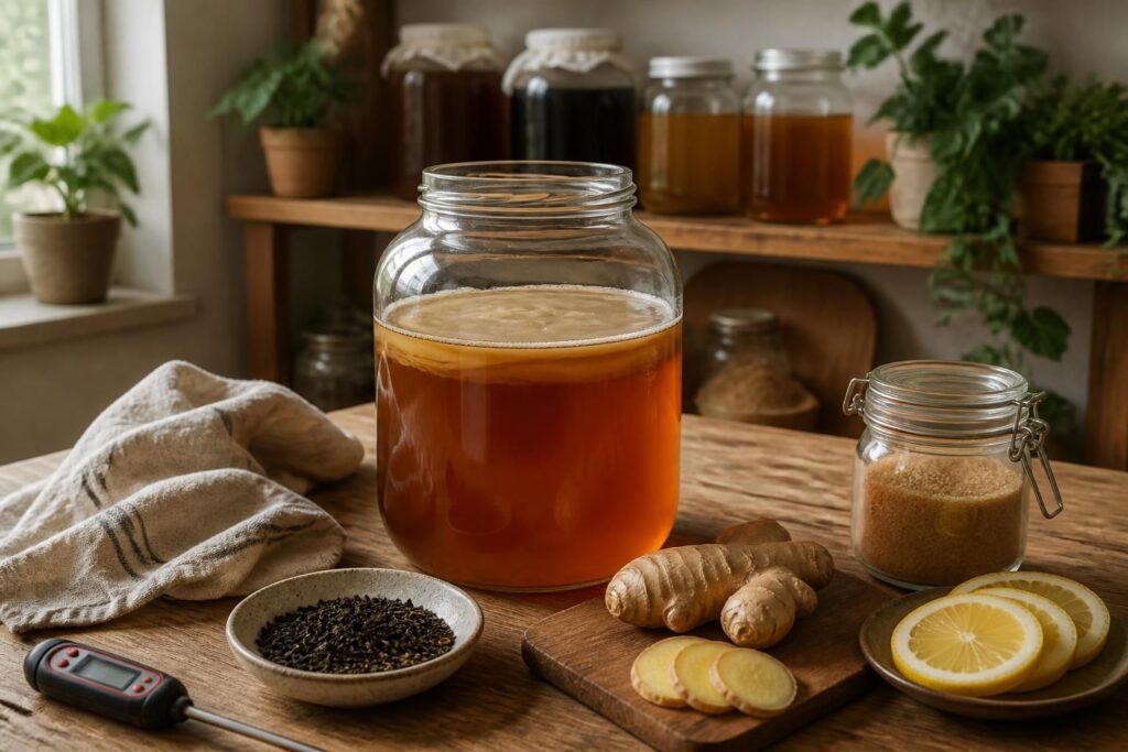 découvrez comment préparer votre kumbucha maison facilement avec notre recette détaillée pour une boisson fermentée saine et savoureuse.