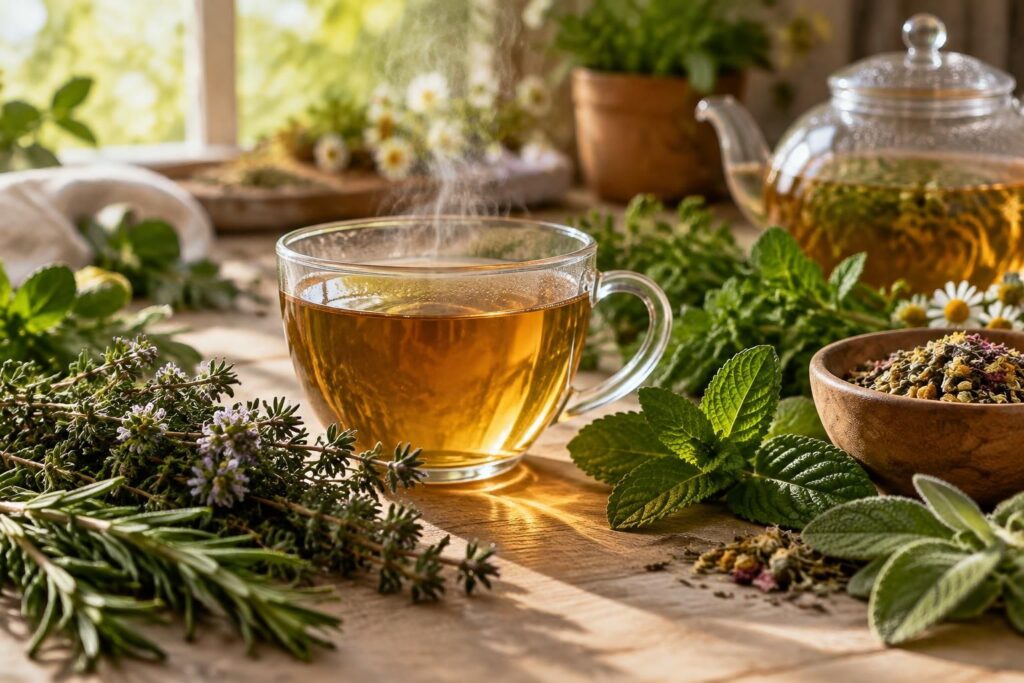 découvrez les bienfaits des infusions de thym, romarin, menthe et autres plantes : leurs vertus, leurs usages et des conseils pour en profiter.