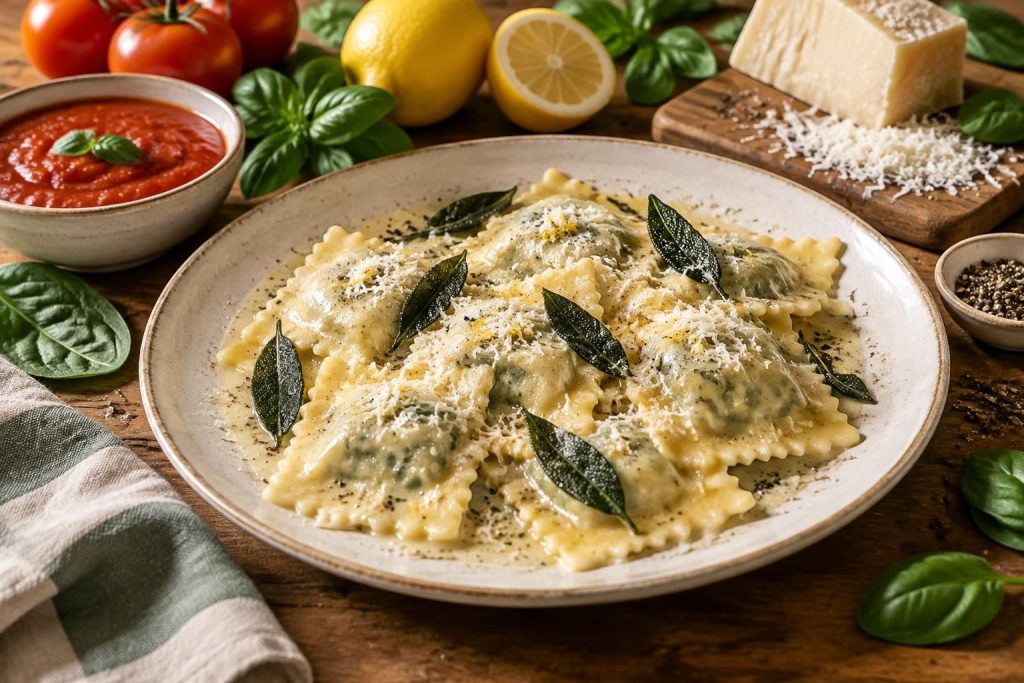 découvrez des sauces faciles et savoureuses pour sublimer vos pâtes farcies à la ricotta et aux épinards : tomate, crème, beurre de sauge et plus encore.